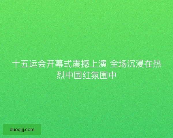 十五运会开幕式震撼上演 全场沉浸在热烈中国红氛围中